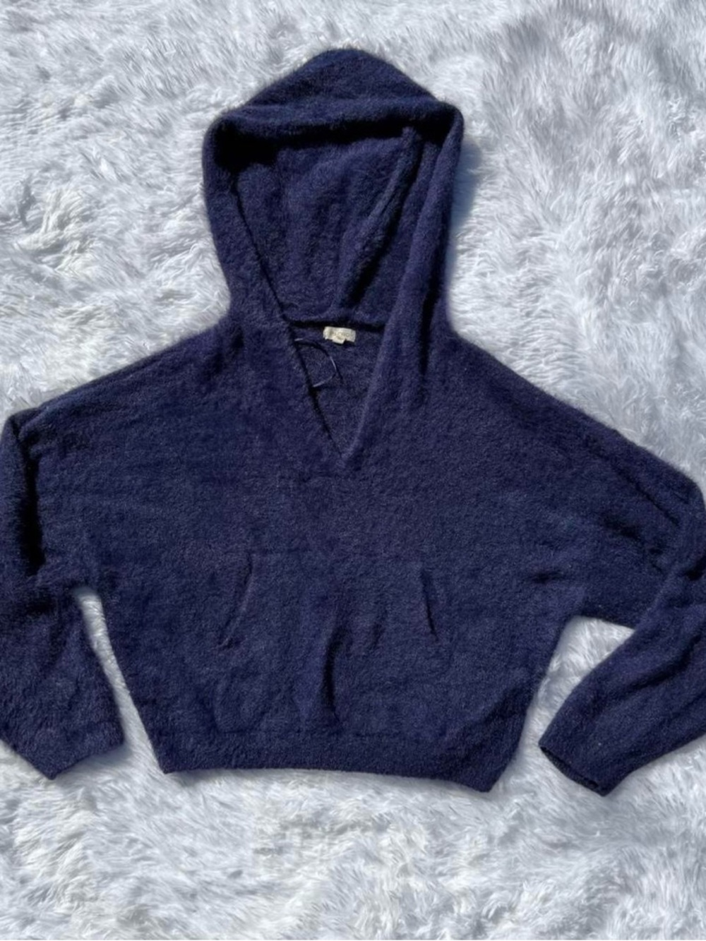 Pilcro Navy Hooded Pullover Sweater
